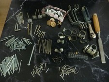 Nägel, Schrauben, Griffe, Bithalter Haken usw. Konvolut an Eisenwaren ca. 1,5 kg
