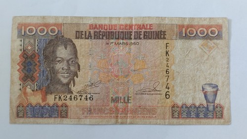 Banknoten guinea 1000 francs - -,