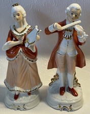 Figuren – Musiker-Paar aus Porzellan im Rokoko-Stil – Vintage
