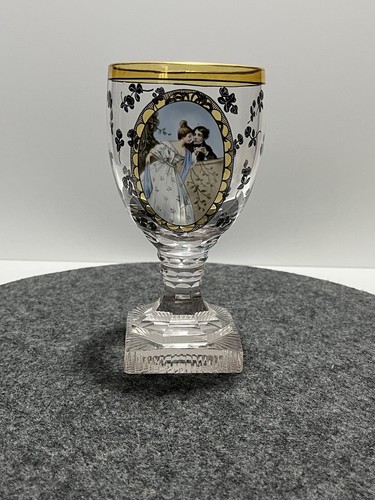 Antiker biedermeier glas - glas, pokal