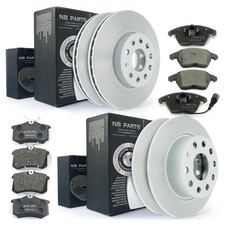 Bremsscheiben + Bremsbeläge vorne hinten 288/253mm für Audi A3 8P Seat Skoda VW