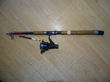 Angelrolle mit Teleskope-Rute