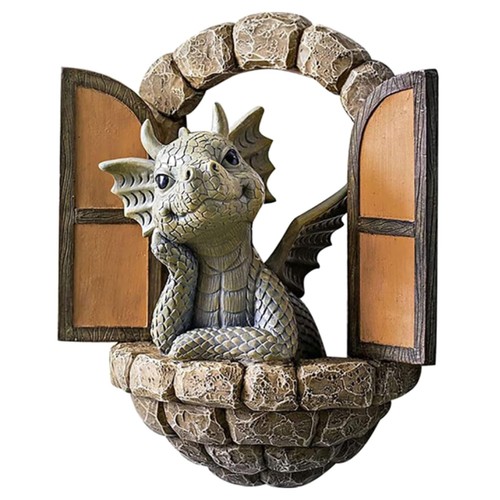 Gartendrachen figur aus harz - gartendrachen,