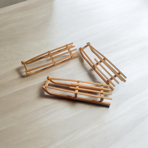 Holzschlitten 3er set - holzschlitten,
