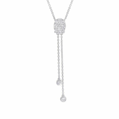 14k weißgold diamant oval - 14k,