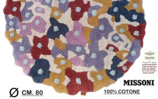 Teppich rund MISSONI Durchmesser cm. 80 Baumwolle 100% maschinenwaschbar