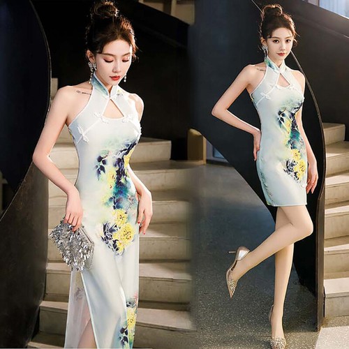 Damen neckholder cheongsam - damen,