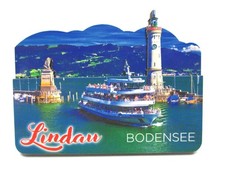 Lindau Bodensee Holz 2D Magnet