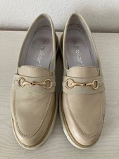 Rieker Damen Slipper Halbschuhe Mokassins Beige - Gr. 38