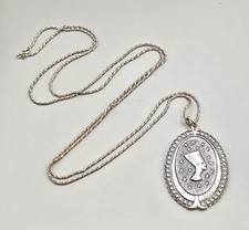 Halskette vergoldet 925 Silber 99 cm Gold plattierter Nofretete Anhänger Oval