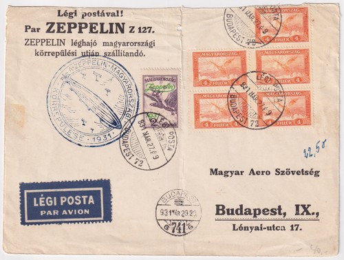 Zeppelinpost ungarn rundfahrt - zeppelinpost,