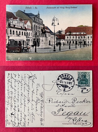 Döbeln 1914 niedermarkt - ak,