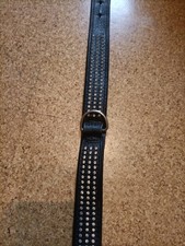 HUNDE HALSBAND ECHT-LEDER MIT STRASS.