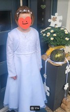 Kommunionkleid 140+ mit Bolero, weiß  -TOP-