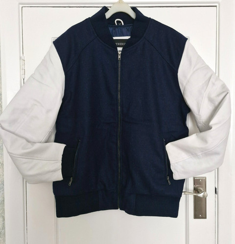 Bomberjacke lederärmel - bomberjacke,