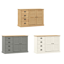 Sideboard Schrank Beistellschrank mit Schubladen 113x40x75 cm Massivholz Kiefer