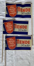 Original Werbe Fähnchen der Firma Mende Radio