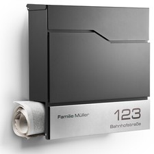 Moderner Briefkasten Anthrazit