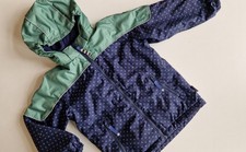 Racoon Outdoor Jungen Winterjacke wasserfest atmungsaktiv blau grün Sterne 128