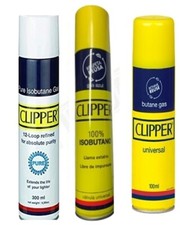 Clipper Gas Feuerzeuggas Isobutane Butan Universal 16ml 100ml 250ml 300ml