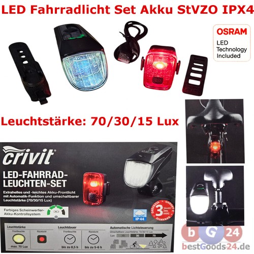 Led fahrradlicht set stvzo - fahrradlicht,