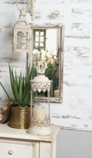 Spiegel Shabby Chic Antik gewischt Beige 24*4*57cm Clayre&Eef Wandspiegel 52S202