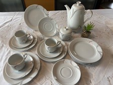 Schirding Bavaria, Kaffeeservice, weiß - Deko grau, 19-teilig