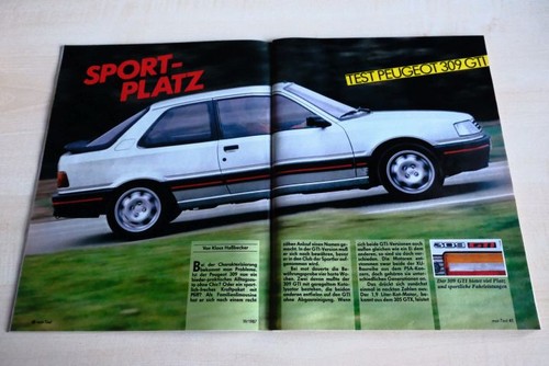 Mot 1987 peugeot 309 - 309, gti