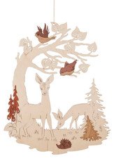 Fensterbild Rehe Erzgebirge