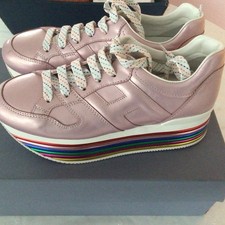 HOGAN, Damen Plateau-Sneaker, Gr. 39, Echtleder, mit Karton