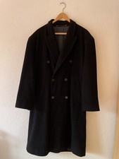 CASHMERE Double Breasted  Mantel schwarz Virgin Wool/Kaschmir Made In Italy Top