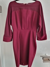 Bordeauxrotes Midi-Kleid