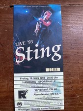 Sting Live'93 Tour Ticket 19.03.1993, Sporthalle Hamburg