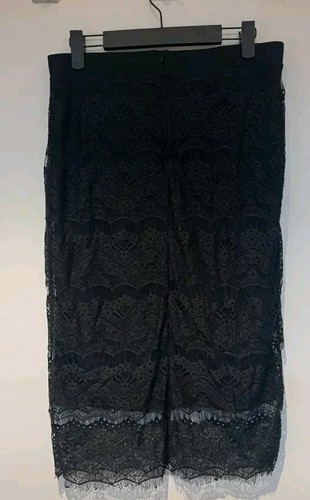 Maxirock schwarz spitze 40 - maxirock,