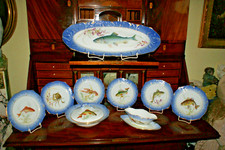 Royal Copenhagen Blue Fauna Danica Fischservice 10-teilig ,sehr selten,1.Wahl