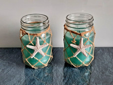 .Dekoration /Elambia - QVC - 2 Led-Kerzen - Maritim / Seestern - 5 Std. Timer