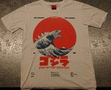 T-shirt Weiß Kanagawa Welle Mit Godzilla King Of The Monster Japan Motiv Gr. M 