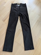 BIPA Lederhose, Gr. 34, super weiches (Velour) Lammnappa, braun, gekürzt, NP 300