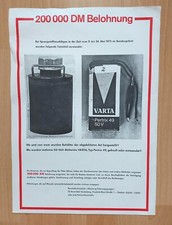 Original RAF Fahndungsplakat, alt vom Grenzschutzamt, RAF Terroristen  BKA 1972