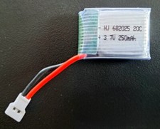Lipo Max Performance Akku, 3,7 V, Volt, 250mAH, JST XH2.54 2-Pin, Walkera Plug