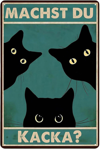 Katze blechschild - katze,