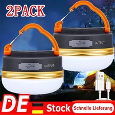 LED Campingleuchte Outdoor Camping Lampe USB Aufladbar Laterne Akku Zelt Licht