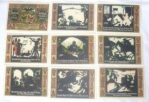 Banknoten notgeld stadt - 9,
