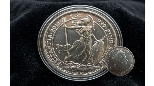 Silbermünze britannia - 1,