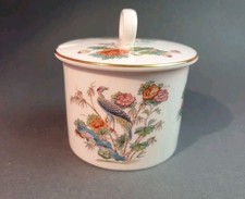(K10) Vintage Wedgewood Kutani Crane Marmeladen Dose Ø 9,5cm H. 10cm