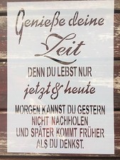 Shabby Chic Schablone Schild