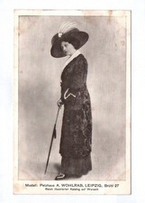 Reklame Ak Mode Wohlrab Leipzig Frau