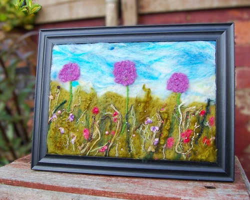 Nadelfilzte wolle blume - wolle,