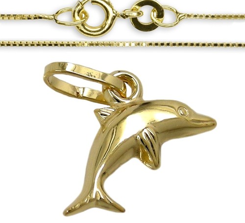 Echt gold kleiner - gold, delfin