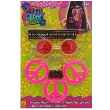 Hippie Accessoires 5-teilig Flower Power 70er Karneval Halloween Party Peace
